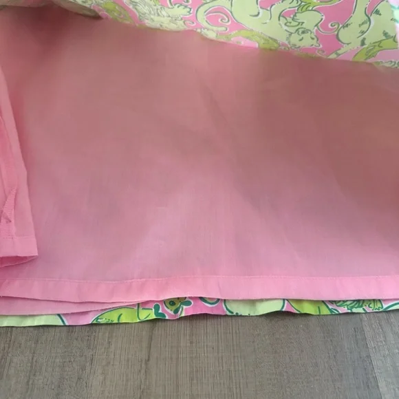 Lilly Pulitzer Fried Catfish Print Pink and Green Skirt - Picture 4 of 7